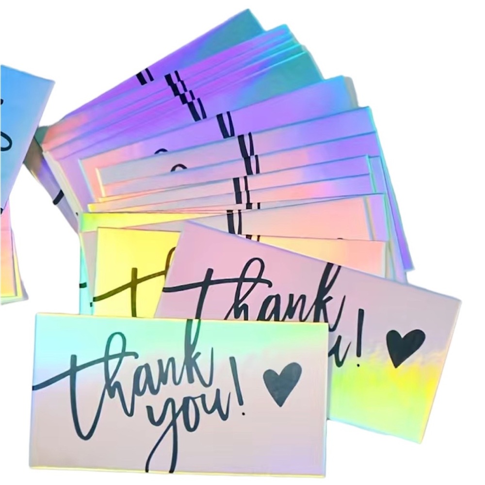 50pc Holographic “Thank You” Cards